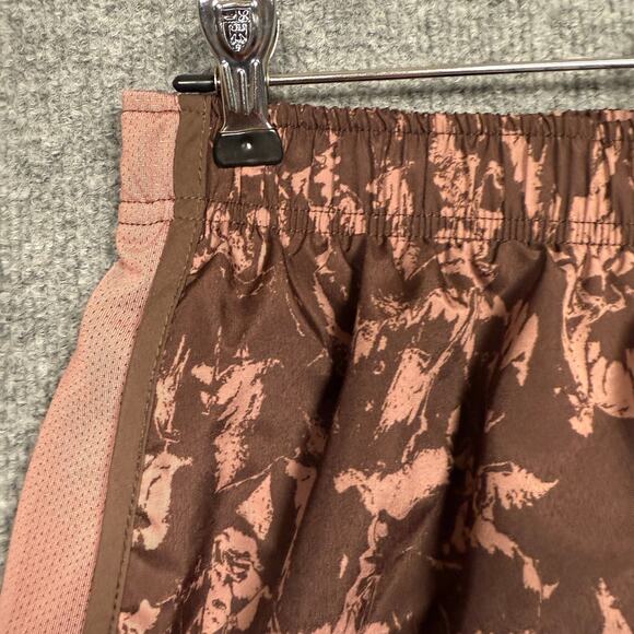New Nike Size Small Tempo Printed Running Shorts Brown Elastic Waist Activewear - Picture 4 of 8